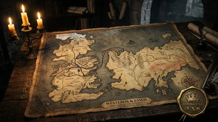 Map of Game of Thrones Season 2