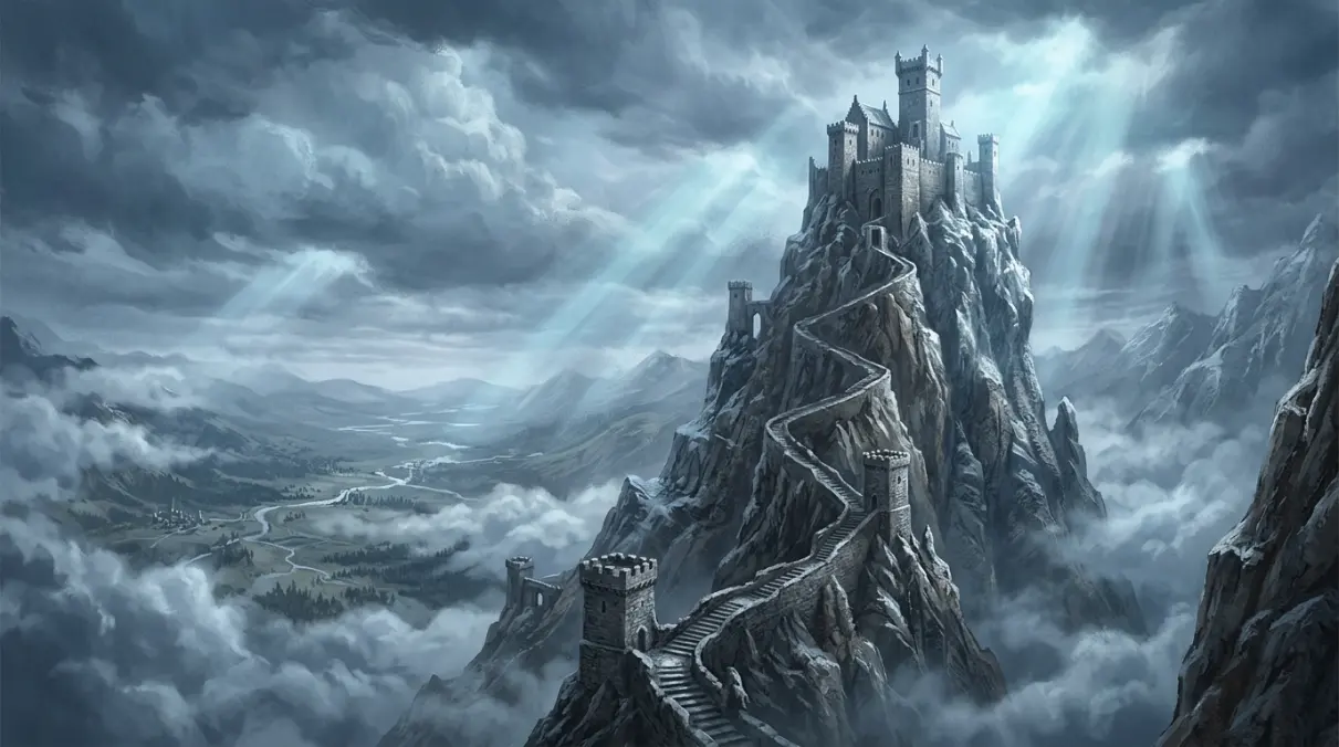 The Eyrie &mdash; seat of House Arryn high in the Mountains of the Moon, Vale of Arryn map