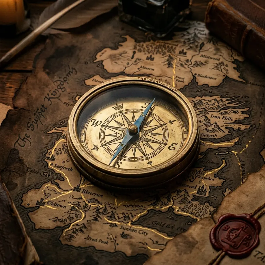 Westeros map compass rose