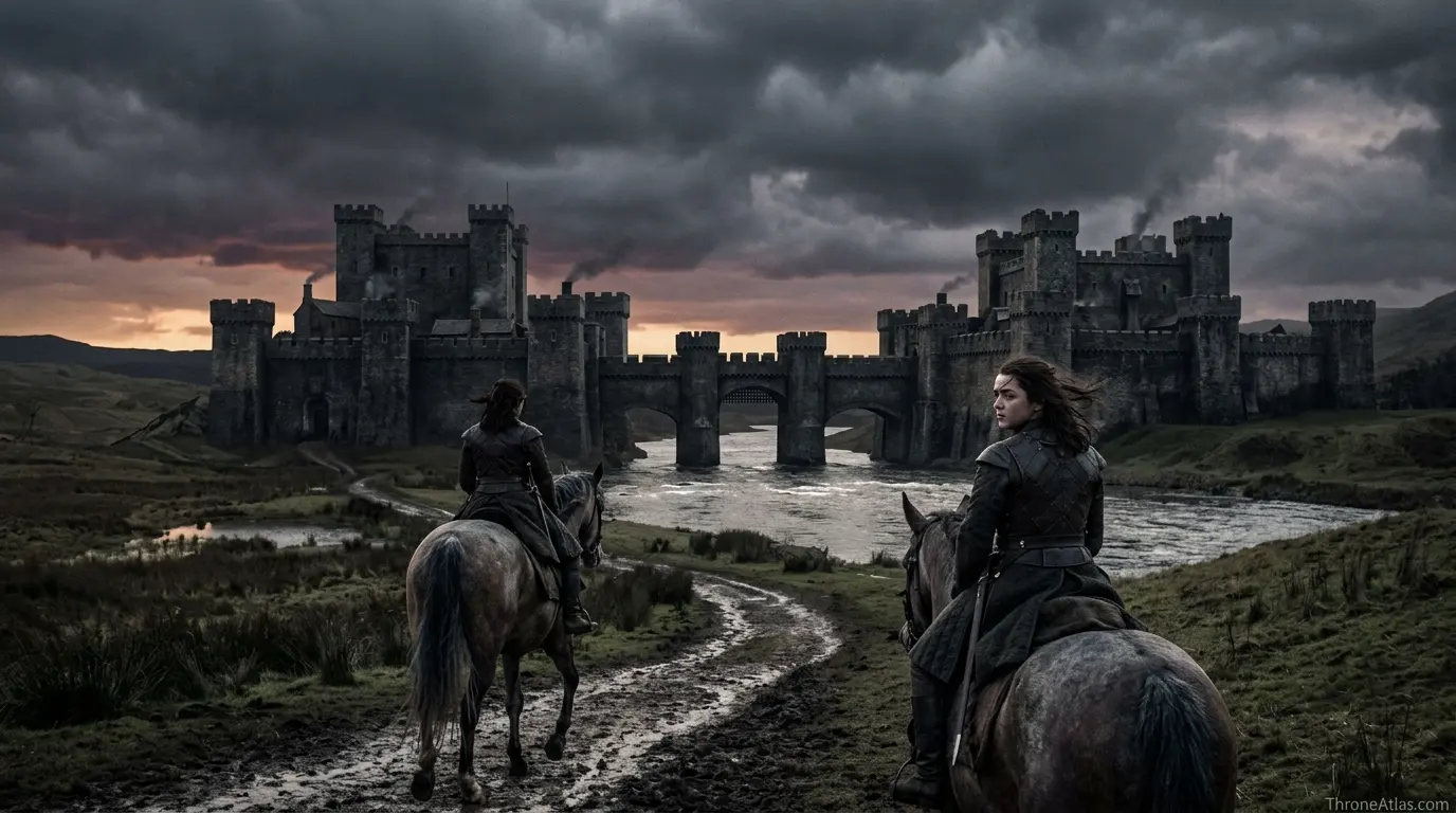 Riverlands revenge route image for Arya Stark and the Twins