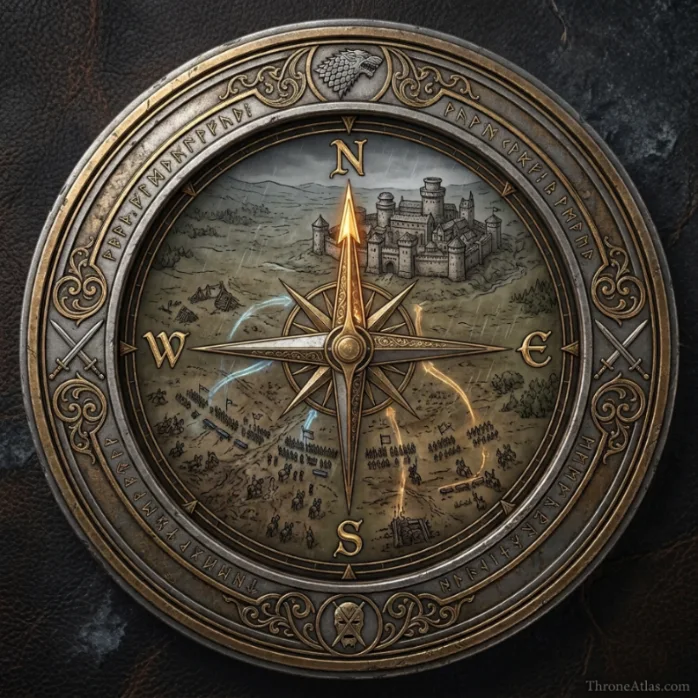 Battle of the Bastards Map compass rose for ThroneAtlas map guide