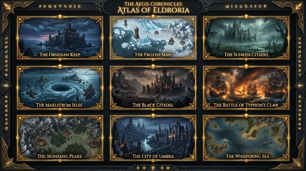 Dragonstone and Driftmark sea corridor map reference image in dark ThroneAtlas style