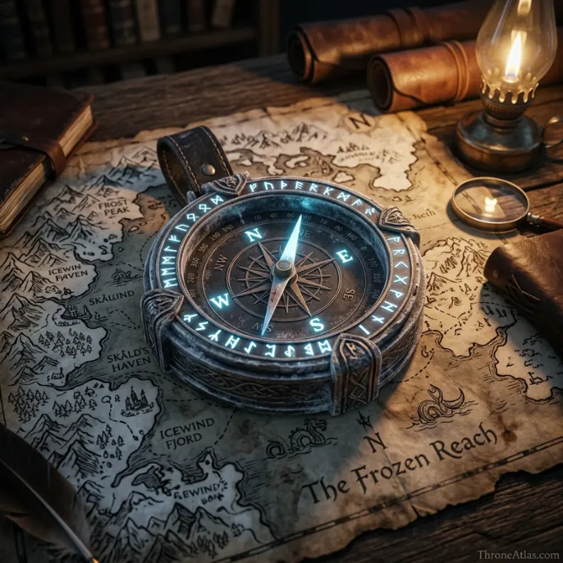 Beyond the Wall Map round compass reference image for ThroneAtlas map guide