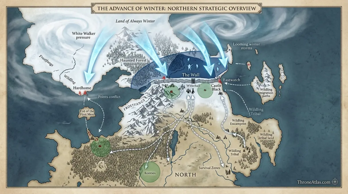 Beyond the Wall Map political power location image for atlas guide