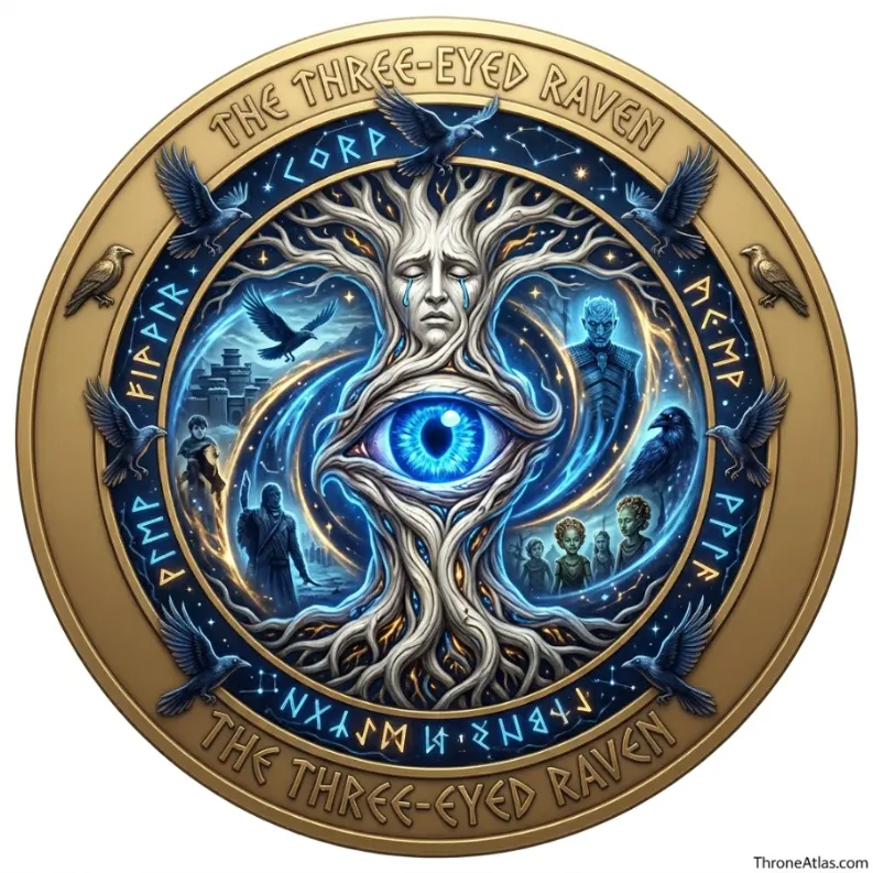 Bran Stark Journey Map compass rose for ThroneAtlas route guide
