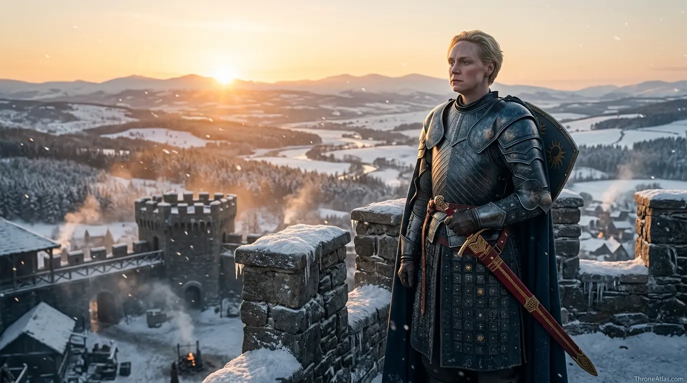 Winterfell knighting image for Brienne of Tarth journey map