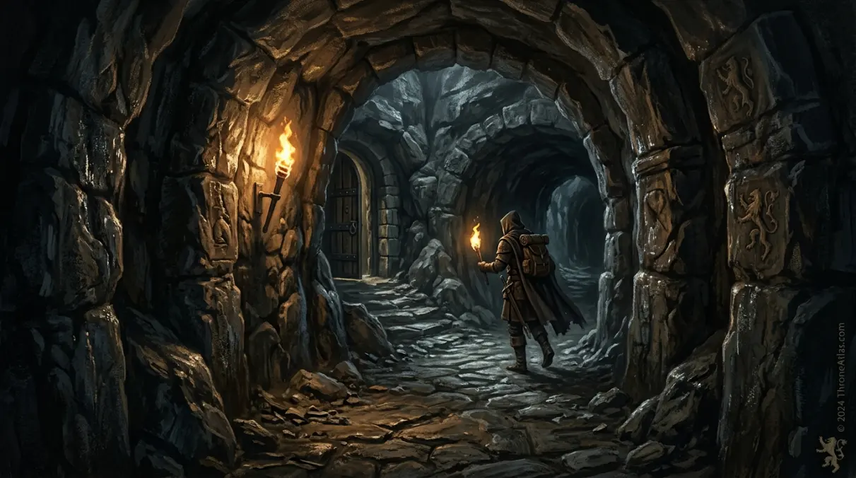 Casterly Rock Map historical lore image with dark fantasy geography mood