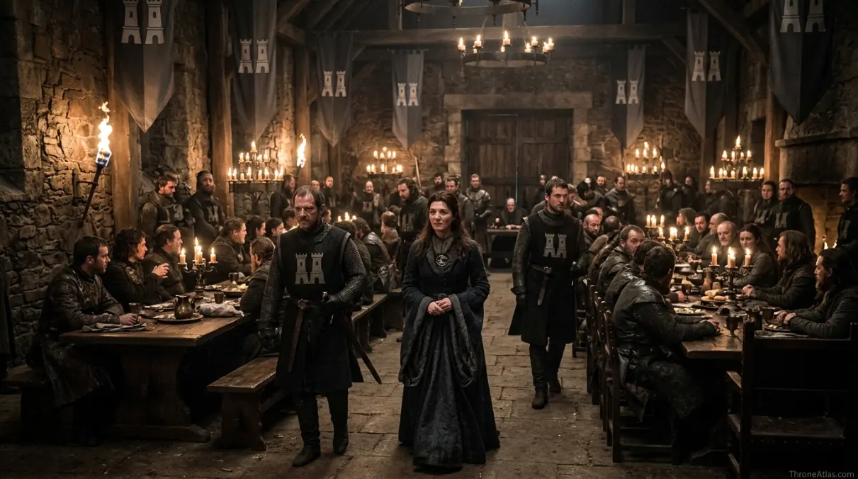The Twins Red Wedding route image for Catelyn Stark map