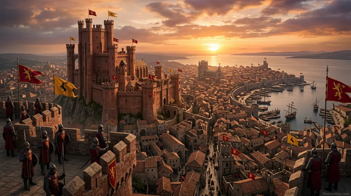 Casterly Rock and Lannister power origin image for Cersei map