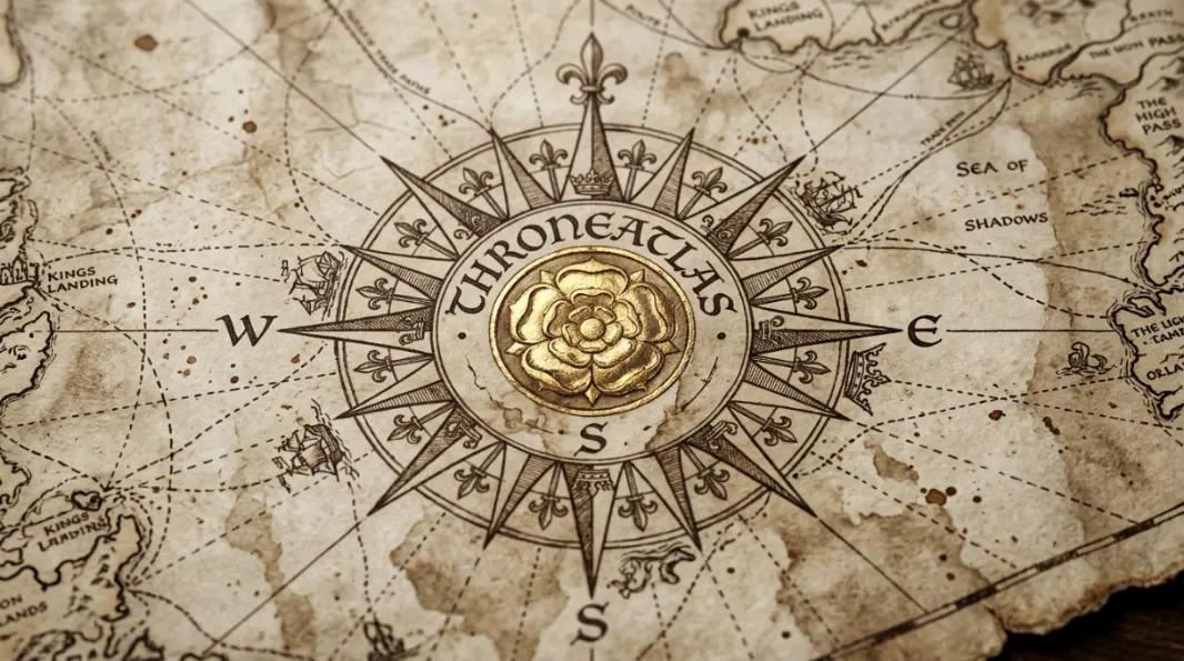 Highgarden Map historical lore image with dark fantasy geography mood