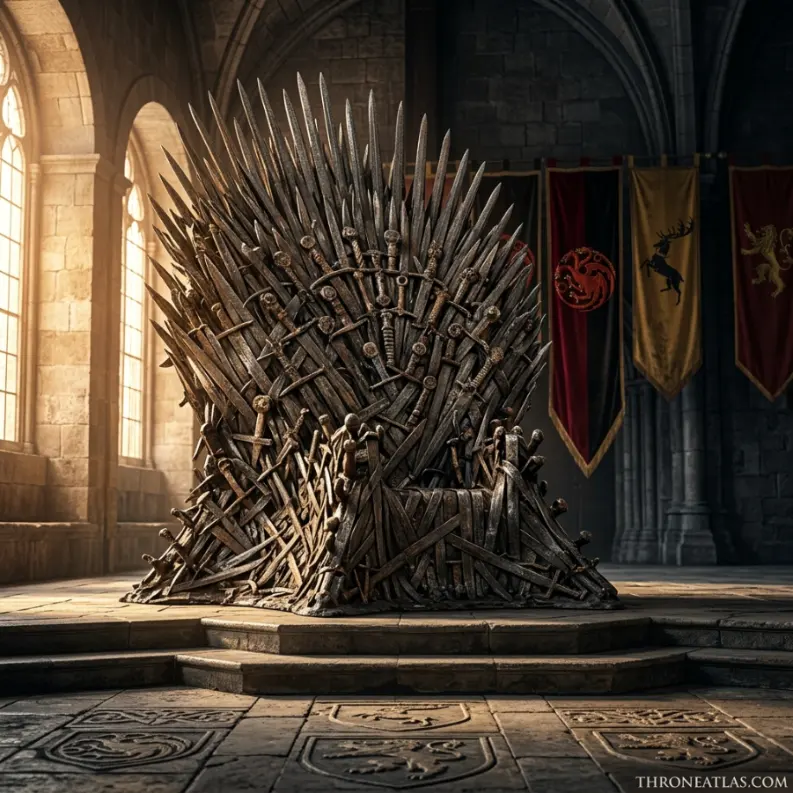 Iron Throne Location Guide round compass reference image for ThroneAtlas map guide