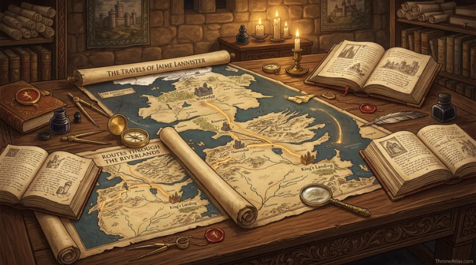 Riverrun and campaign route image for Jaime Lannister map
