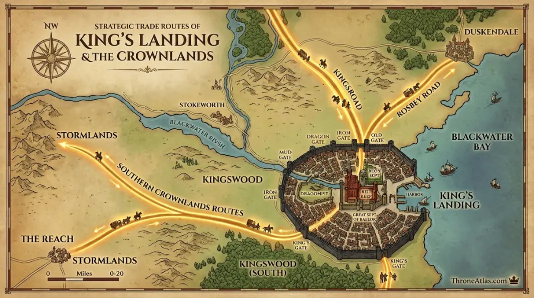 King&rsquo;s Landing Map political power location image for atlas guide
