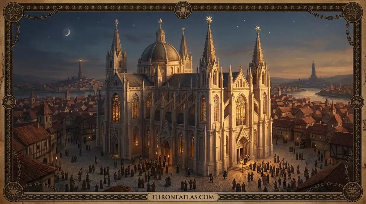 Oldtown Map key location context image with medieval map atmosphere