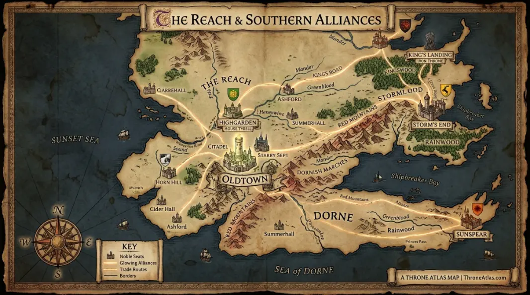 Oldtown Map historical lore image with dark fantasy geography mood