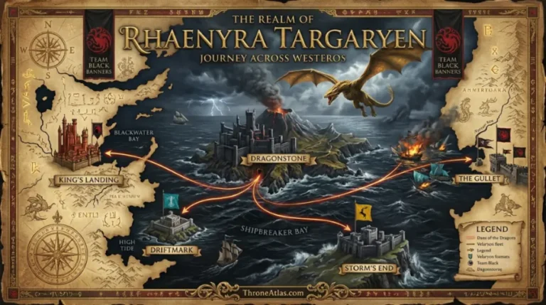Rhaenyra Targaryen Locations Map