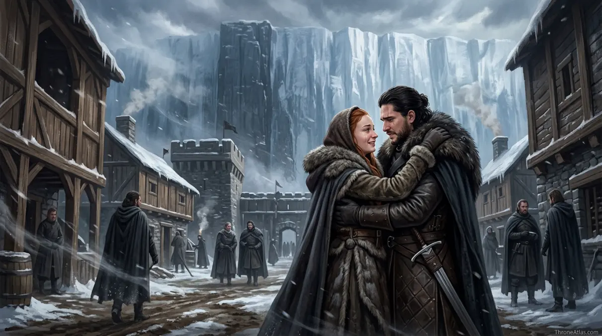 Castle Black reunion route image for Sansa and Jon Snow