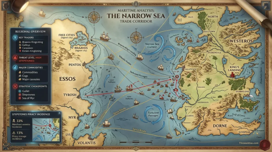Narrow Sea route image for Stepstones map and Triarchy conflict