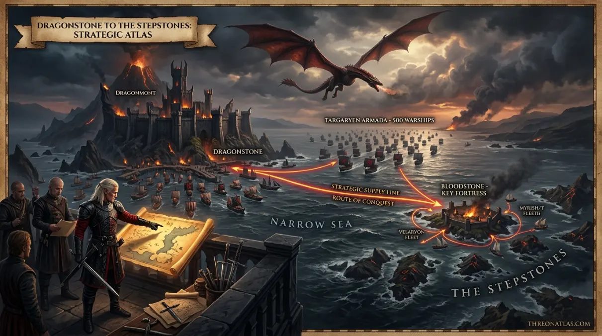 Bloodstone and rugged island chain image for Daemon Stepstones war map