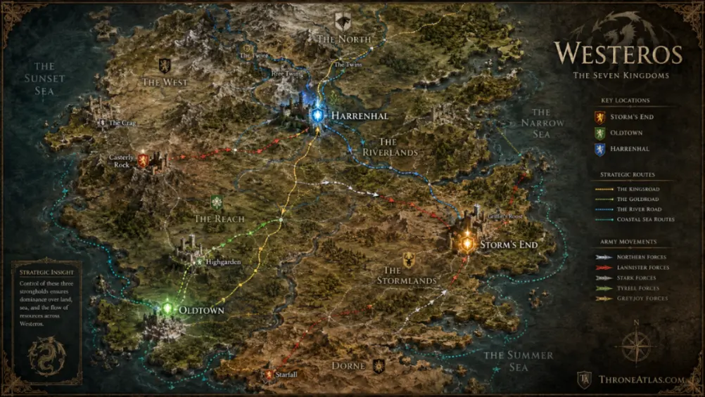 Harrenhal and Riverlands swing location image for Team Black vs Team Green map