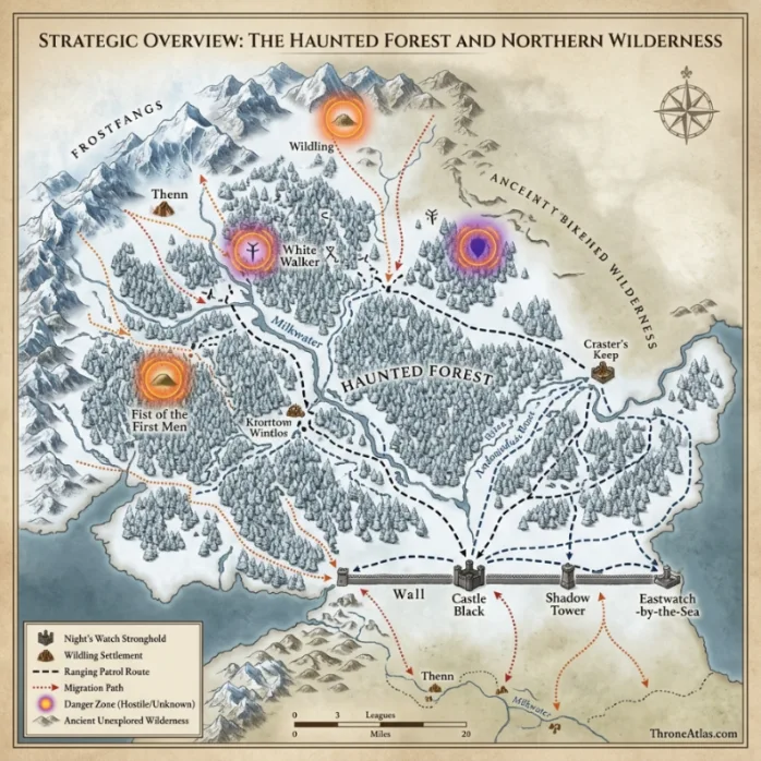 The Wall Map round compass reference image for ThroneAtlas map guide