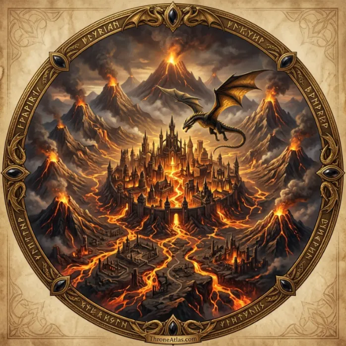 Valyria Map round compass reference image for ThroneAtlas map guide