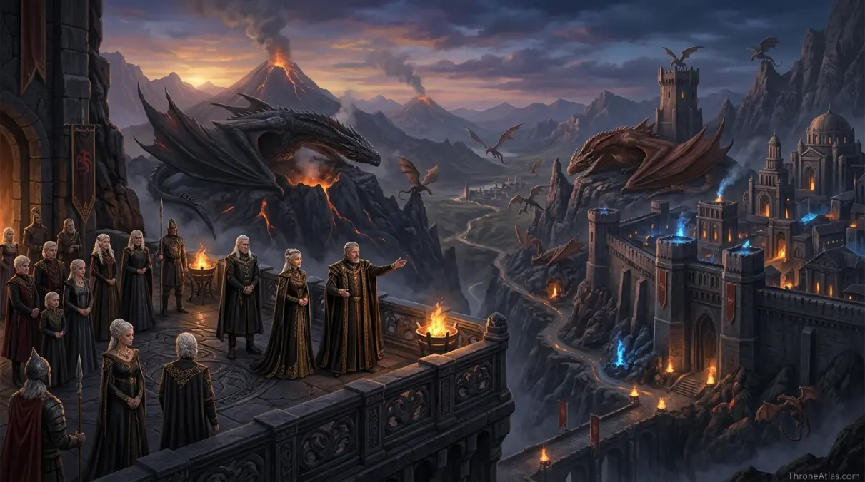 Valyria Map route and travel corridor reference image in Westeros style