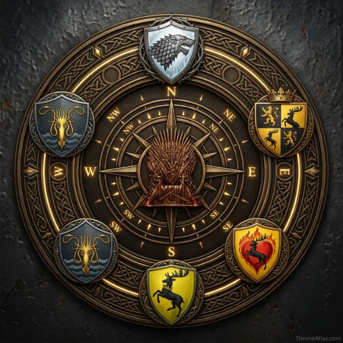 War of the Five Kings Map compass rose for ThroneAtlas map guide