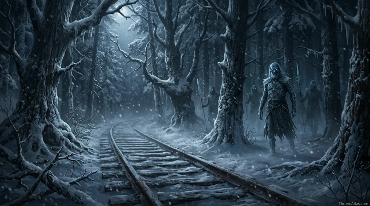 Far north White Walker map image showing frozen mountains