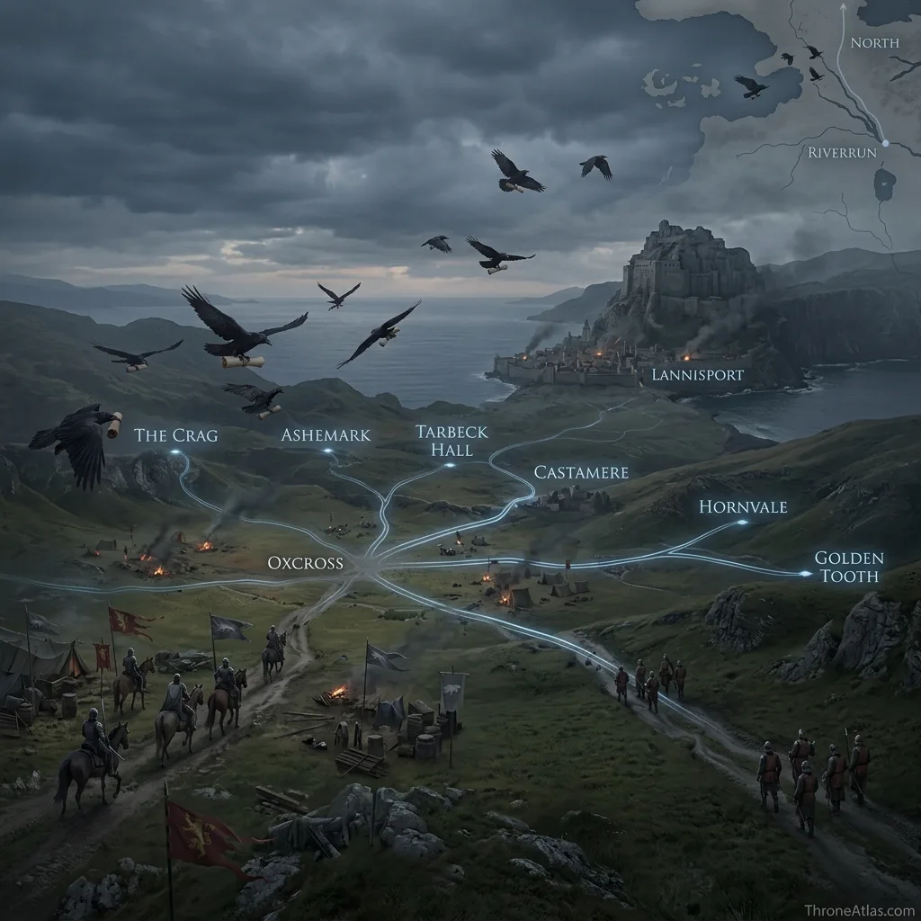 Battle of Oxcross map aftermath geography
