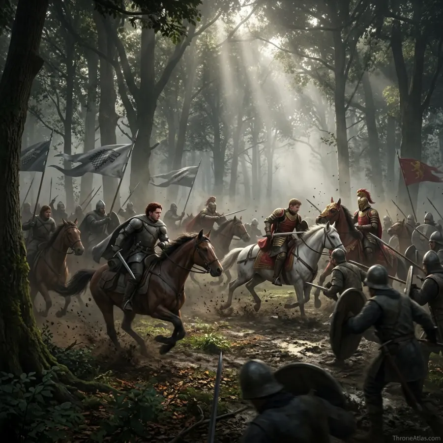 Battle of the Whispering Wood map movement and route logic