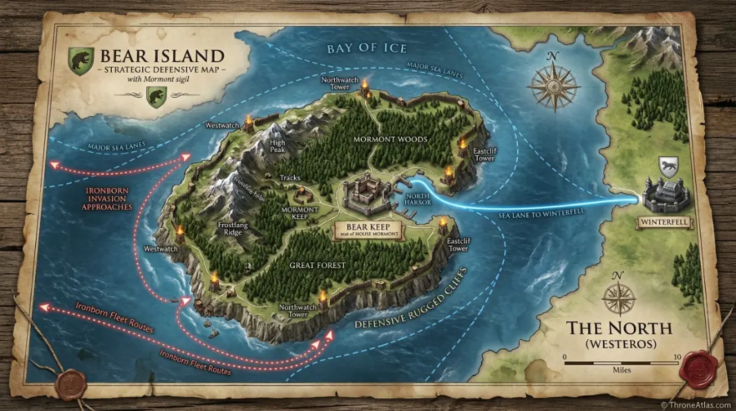 Bear Island map book and show geography comparison view