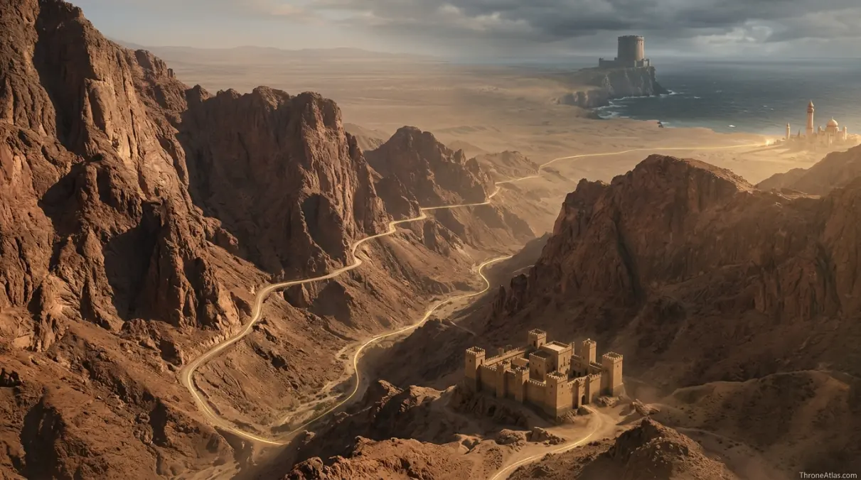 Boneway map cinematic atlas background for Dorne / Stormlands Border