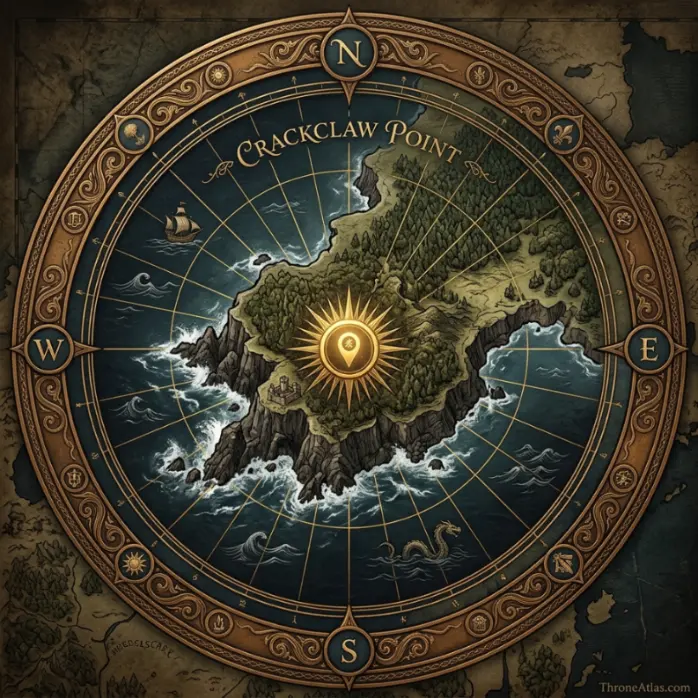 Compass rose for Crackclaw Point map guide