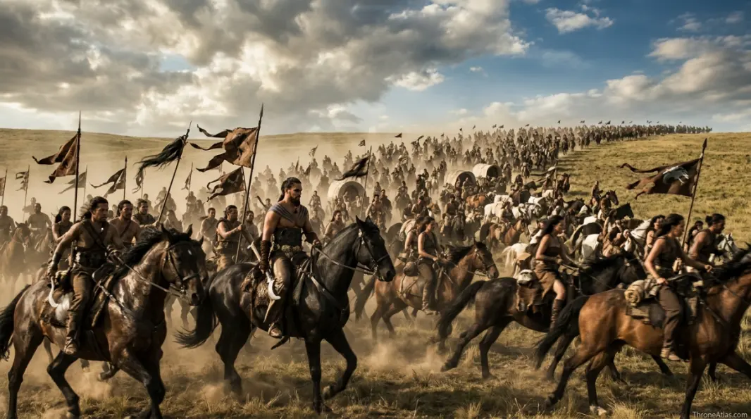 Dothraki Sea grassland route image across central Essos