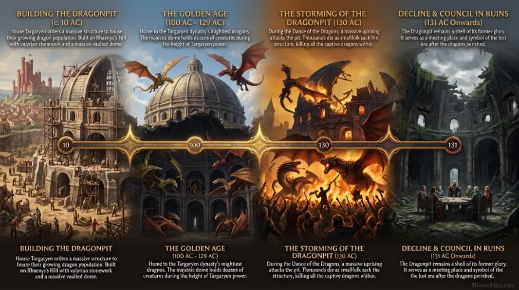 Dragonpit map map position with connected Westeros routes