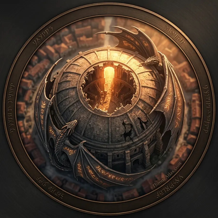 Dragonpit map compass rose for ThroneAtlas map reading
