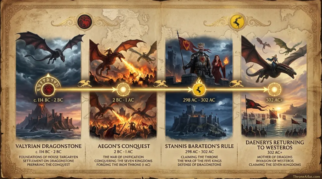 Dragonstone Map route overlay with connected houses and story movement