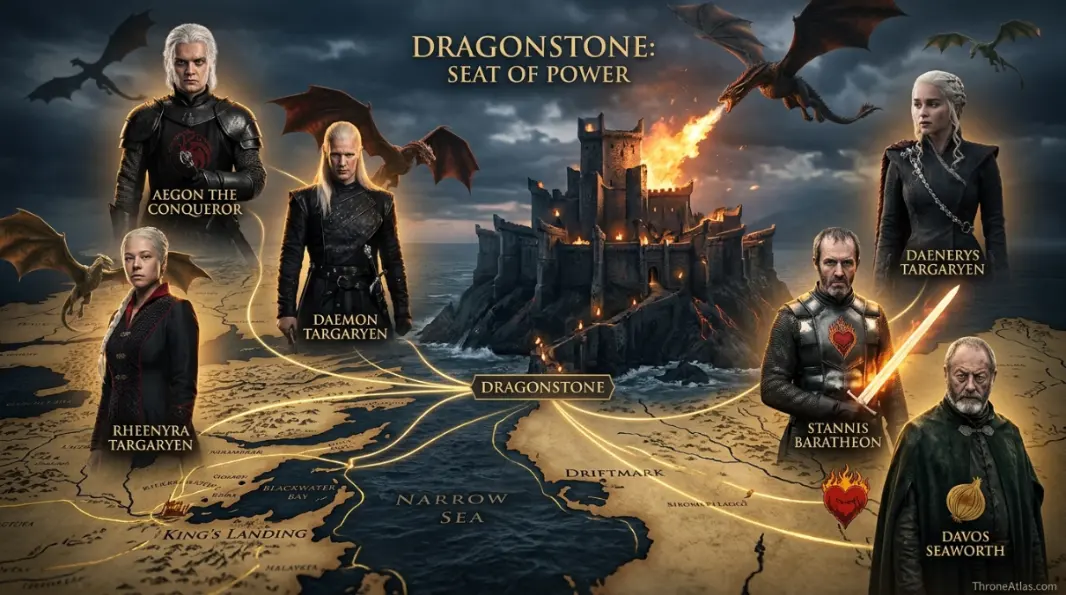 Dragonstone map book and show geography comparison view