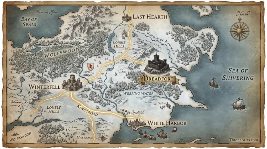 Dreadfort map cinematic Westeros atlas hero image