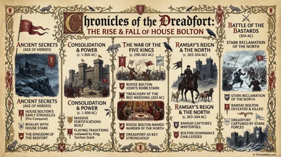 Dreadfort map map position with connected Westeros routes