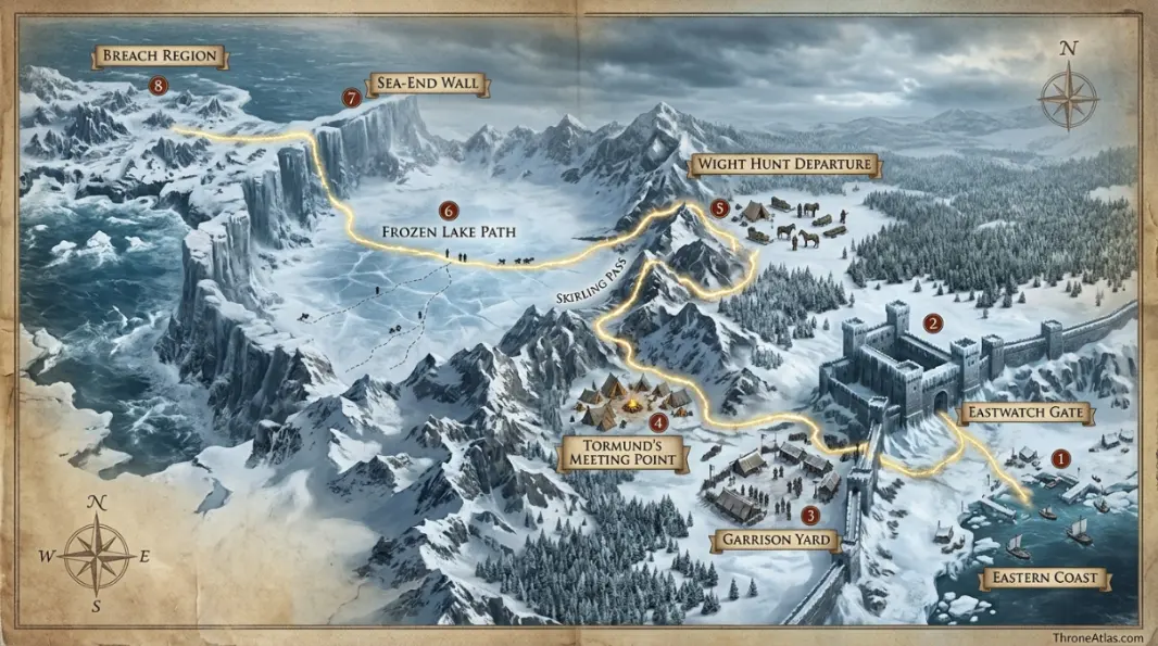 Frozen lake wight hunt path image for Eastwatch guide