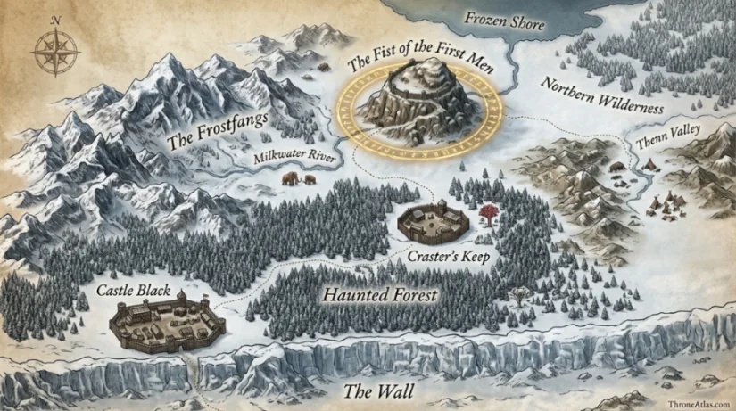 Fist of the First Men map regional map background for ThroneAtlas