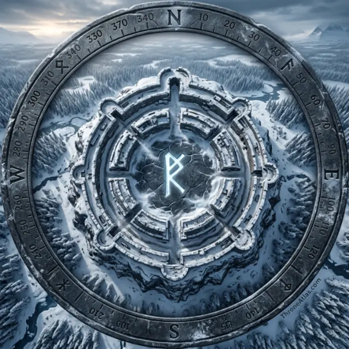 Compass rose for Fist of the First Men map guide