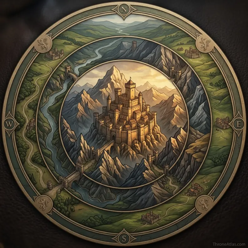 Compass rose for Golden Tooth map guide
