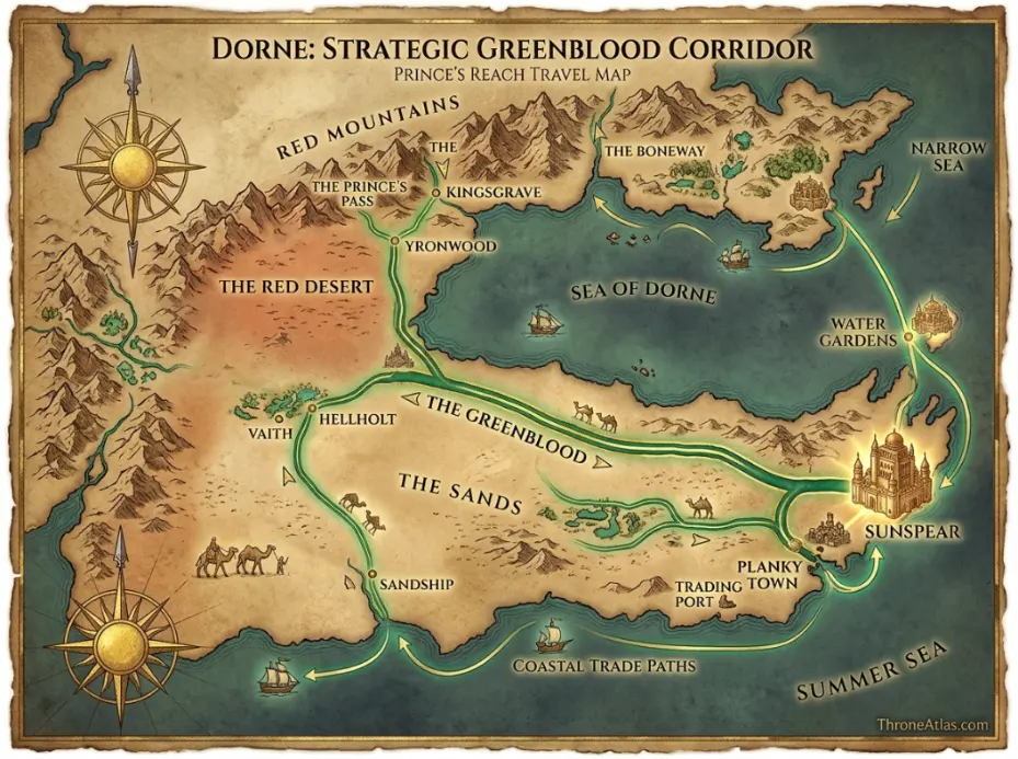 Greenblood map route context visual guide