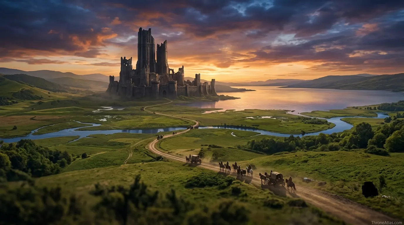 Riverlands war route near Harrenhal image for Gods Eye map