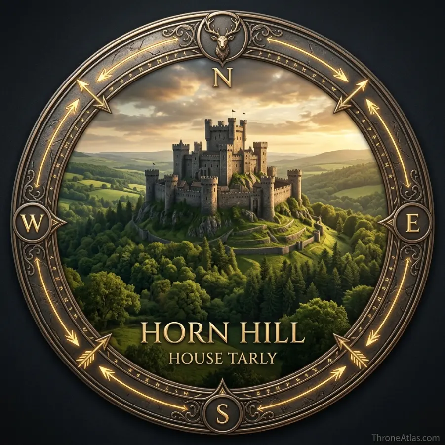 Horn Hill map compass rose for ThroneAtlas map reading