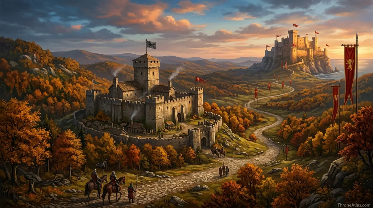House Clegane map image showing dark road and violent Westerlands service route