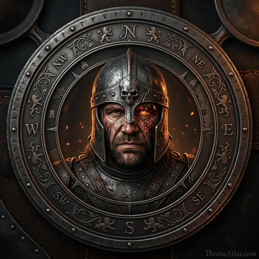 House Clegane Map compass rose for ThroneAtlas map guide